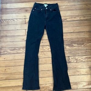 H&M Black High Rise and Flare Jeans